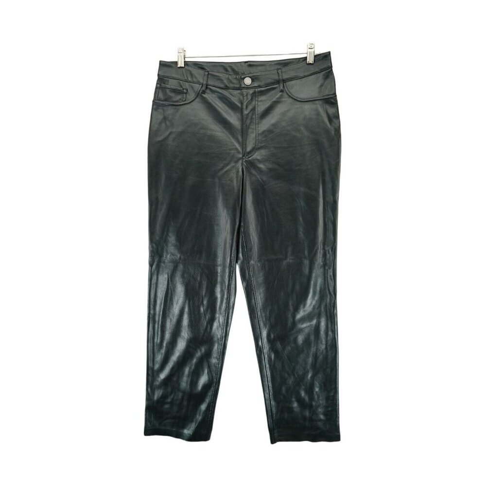 Joie Women's Black Faux Leather Limited Edition Pants Size 12